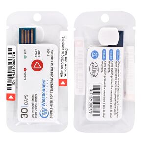 1 Pack USB Temperature Data Logger 10000 Records Cover 30days Use for Single-use Trip Cold Chain Fresh Tag, IP67