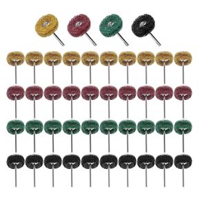 40pcs Abrasive Wheel Polishers Grinder Accessories 1" (25mm) Abrasive Buffing Polishing Wheels Set Compatible with Dremel Rotary Tools-1/8"(3mm) Shaft for Cleaning, Sanding