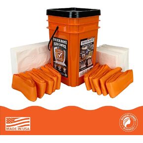 Quick Dam WUGG-V Grab & Go Bucket Dams, Drip Mats, Orange