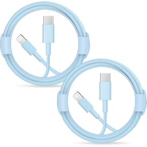 iPhone Fast Charger Lightning Cable [MFi Certified] 2-Pack USB-C to Lightning Cable (6.6Ft) Fast Charging Compatible with iPhone14/14 Plus/14 Pro/14 Pro Max/13/13pro/12/12 Pro/12 Pro/iPad(Pink) in Kuwait