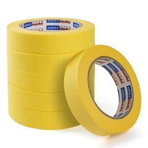 Colored Masking Tape Painters Tape Painting Tape Rolls, Art Paper Tape, for Labeling, DIY Decorative, 1 Inch X 55 Yds, 6 Roll