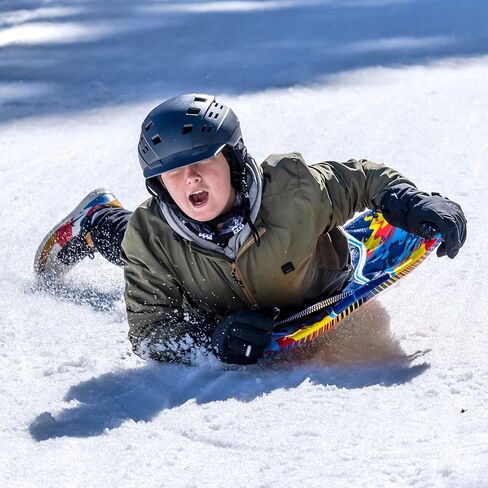 Viperarri Premium Foam Snow Sled with Sound Effect | includes Motion Activated Sound Effect | Tow Rope and Handles | 50in-127cm Design Length | Blue Burns in Kuwait