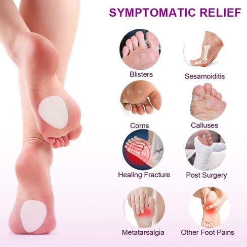 20 pcs Felt Metatarsal Pads for Women and Men, 3M Adhesive Forefoot Pads Forefoot Cushion Pads, Ball of Foot Cushion Foot Pads for Forefoot and Sole Support, Metatarsalgia Mortons Neuroma in Saudi Arabia