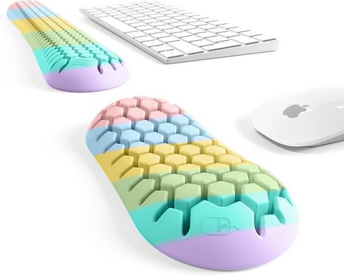 Keyboard Wrist Rest Set a Honeycomb Design，Comfortable Heat Dissipation in Kuwait