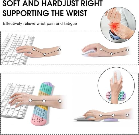 Keyboard Wrist Rest Set a Honeycomb Design，Comfortable Heat Dissipation in Kuwait
