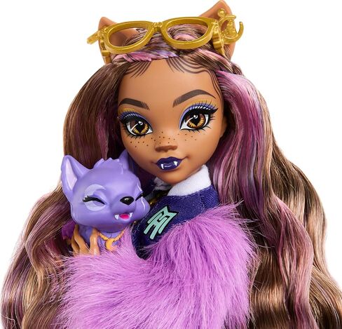 Monster High Toy Car, Ghoul Mobile with Pet and Cooler Accessories, Purple Convertible with Spiderweb Details Large, 4 years and older in Kuwait