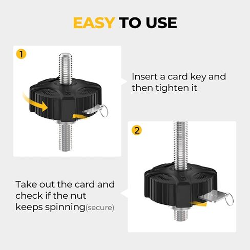 مقبض قفل متعدد الاستخدامات من BougeRV M6، مقبض نجمي عالمي، نوع براغي أنثى من خلال صامولة ملولبة، مقابض تثبيت يدوية لتأمين معظم أنظمة التثبيت، تحل محل صواميل جناح المقبض الموجودة (قطعة واحدة) in Kuwait