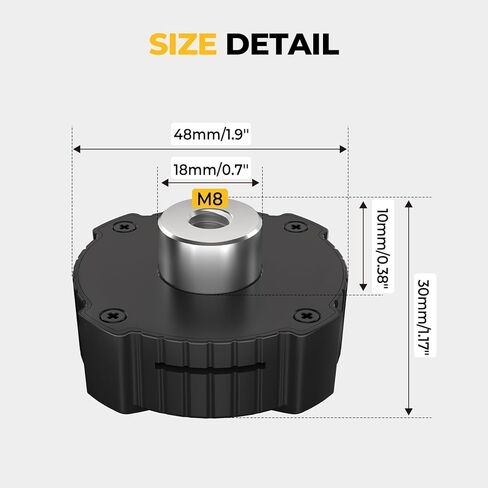 مقبض قفل متعدد الاستخدامات من BougeRV M6، مقبض نجمي عالمي، نوع براغي أنثى من خلال صامولة ملولبة، مقابض تثبيت يدوية لتأمين معظم أنظمة التثبيت، تحل محل صواميل جناح المقبض الموجودة (قطعة واحدة) in Kuwait