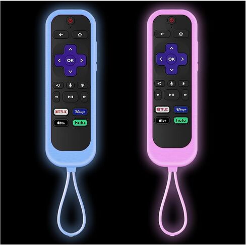 2Pack Roku Remote Cover with Tracker | Roku Remote Covers | Onn Roku Remote | Roku Express 4K+ | Hisense Roku TV | TCL Roku Glow in The Dark in Kuwait