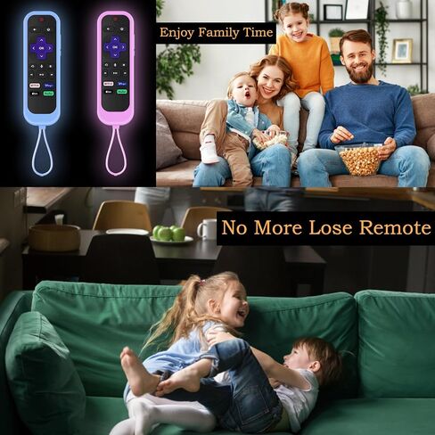 2Pack Roku Remote Cover with Tracker | Roku Remote Covers | Onn Roku Remote | Roku Express 4K+ | Hisense Roku TV | TCL Roku Glow in The Dark in Kuwait