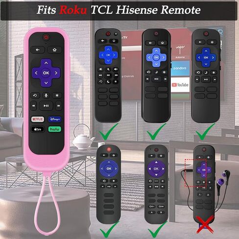 2Pack Roku Remote Cover with Tracker | Roku Remote Covers | Onn Roku Remote | Roku Express 4K+ | Hisense Roku TV | TCL Roku Glow in The Dark in Kuwait