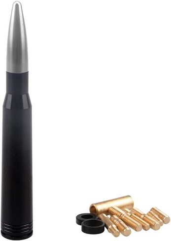 Car Truck Bullet Antenna for Ford F150, American Flag Design Billet Aluminum Replacement Radio Antenna Compatible with Ford F Series Super Duty Raptor Explorer, Black Tip … in Kuwait