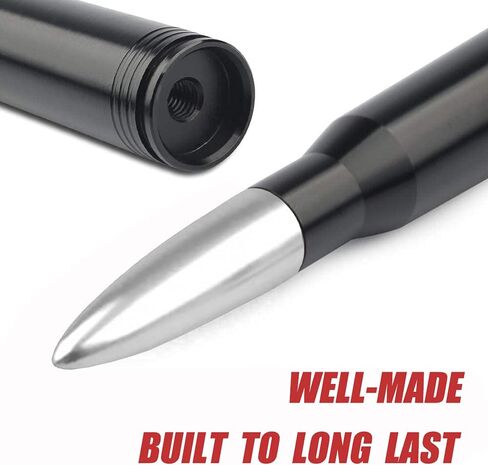 Car Truck Bullet Antenna for Ford F150, American Flag Design Billet Aluminum Replacement Radio Antenna Compatible with Ford F Series Super Duty Raptor Explorer, Black Tip … in Kuwait