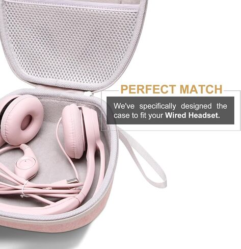 Headset Headphone Case Compatible with Logitech H390, H430, H570e, Zone 300, Zone 301 or JLab Go Work, JIAMQISHI, EAGLEND Headset, Black+Gray(Case Only) in Kuwait