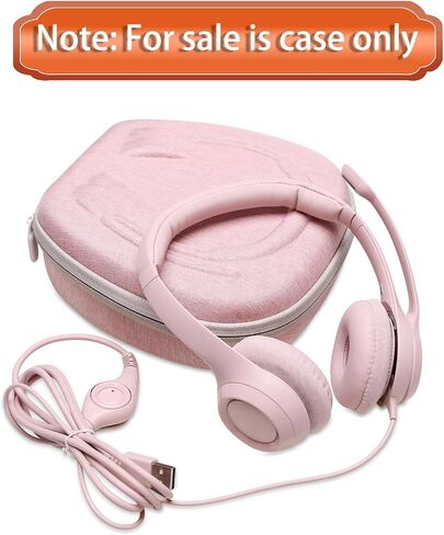 Headset Headphone Case Compatible with Logitech H390, H430, H570e, Zone 300, Zone 301 or JLab Go Work, JIAMQISHI, EAGLEND Headset, Black+Gray(Case Only) in Kuwait
