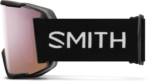 SMITH Squad XL Goggles with ChromaPop Lens – Performance Snowsports Goggles with Replaceable Lens for Skiing & Snowboarding – For Men & Women with Larger Faces – Black + Everyday Red Mirror Lens in Kuwait