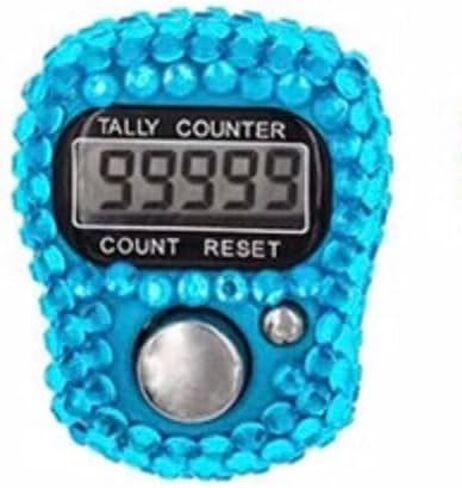 Blue Digital Counter, Handheld Prayer Tasbih, Reliablle Digital Hand Counter,LCD Display Tally Counter，Non Deformable Finger Tally Clicker, Electronic Tally Counter for Coaching People Fishing Travel in Saudi Arabia