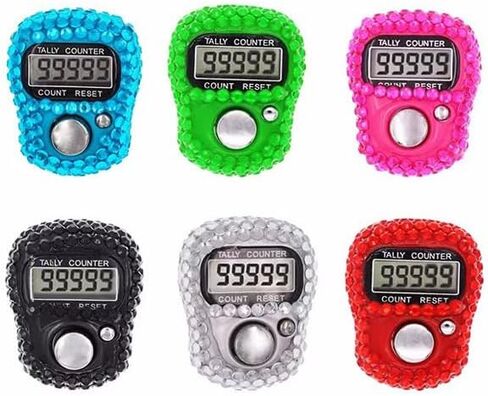 Blue Digital Counter, Handheld Prayer Tasbih, Reliablle Digital Hand Counter,LCD Display Tally Counter，Non Deformable Finger Tally Clicker, Electronic Tally Counter for Coaching People Fishing Travel in Saudi Arabia