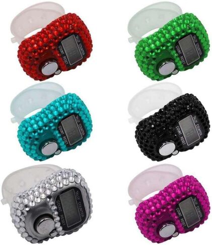 Blue Digital Counter, Handheld Prayer Tasbih, Reliablle Digital Hand Counter,LCD Display Tally Counter，Non Deformable Finger Tally Clicker, Electronic Tally Counter for Coaching People Fishing Travel in Saudi Arabia