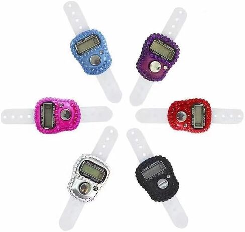 Blue Digital Counter, Handheld Prayer Tasbih, Reliablle Digital Hand Counter,LCD Display Tally Counter，Non Deformable Finger Tally Clicker, Electronic Tally Counter for Coaching People Fishing Travel in Saudi Arabia