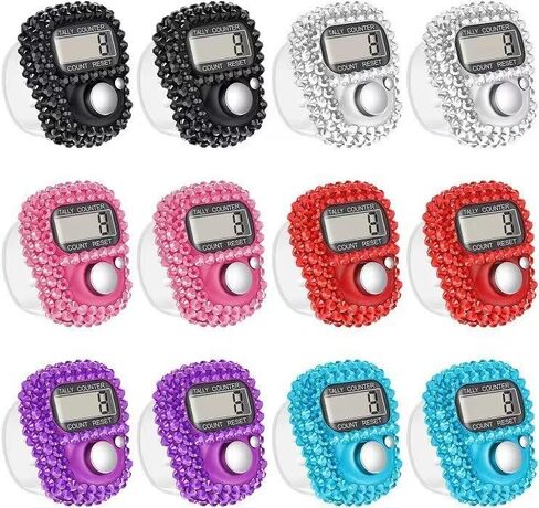 Blue Digital Counter, Handheld Prayer Tasbih, Reliablle Digital Hand Counter,LCD Display Tally Counter，Non Deformable Finger Tally Clicker, Electronic Tally Counter for Coaching People Fishing Travel in Saudi Arabia