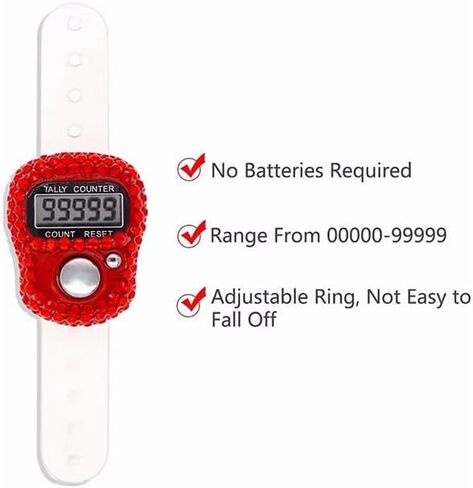 Blue Digital Counter, Handheld Prayer Tasbih, Reliablle Digital Hand Counter,LCD Display Tally Counter，Non Deformable Finger Tally Clicker, Electronic Tally Counter for Coaching People Fishing Travel in Saudi Arabia