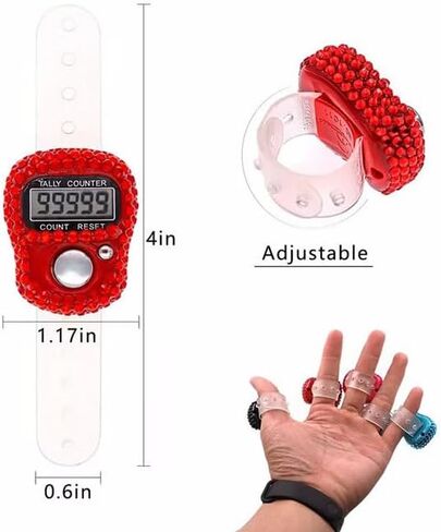 Blue Digital Counter, Handheld Prayer Tasbih, Reliablle Digital Hand Counter,LCD Display Tally Counter，Non Deformable Finger Tally Clicker, Electronic Tally Counter for Coaching People Fishing Travel in Saudi Arabia