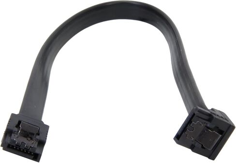 نيبون لابس كابل ساتا 10 انش مع مزلاج قفل من SATA3L0.8FT-90/180BK - اسود in Kuwait