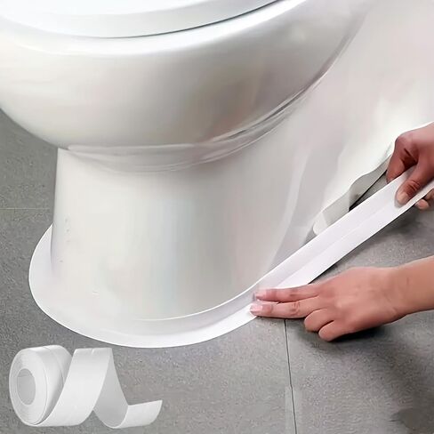 Caulk Tape, Toilet Caulk Strip, Toilet Sealer Around Toilet Base, Caulk Tape Waterproof Self Adhesive, Traditional Caulking Replacement, Caulking Tape for Bathroom, Bathtub, Floor Wall Edge Protector in Saudi Arabia