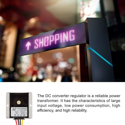 Rebower DC إلى DC محول منظم مقاوم للماء لإمدادات الطاقة محول الجهد الكهربي، [لسفن الشاحنات] - DC 10-32V إلى DC 12V 6A 72W /Up/Silver Tone in Kuwait