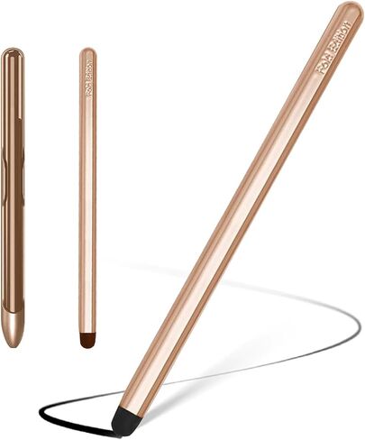 أقلام LIULANZ مع فتحة قلم لشاشات اللمس، قلم عالمي عالي الدقة لأجهزة iPad iPhone والأجهزة اللوحية وSamsung Galaxy وجميع الأجهزة التي تعمل باللمس (فضي طويل) in Kuwait