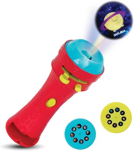 B. toys –Children’s Projector Flashlight with Image Reels- Pretend Play-Make Everything Cosmic & Bright- Light Me To The Moon – 4 years + in Saudi Arabia
