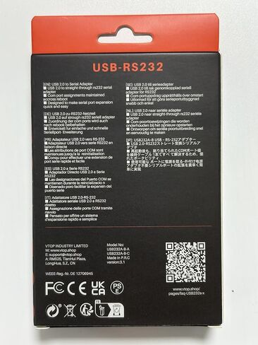 محول DriverGenius USB232A-B-C، USB C إلى Serial RS232 DB9 مع 3 مصابيح LED - Windows 11 وmacOS 14 Sonoma (3 أقدام/1 متر) in Kuwait