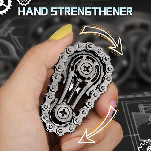 Sprocket Fidget Chain Bike Spinner Toy for Kids Adults, Christmas Stocking Stuffer for boy Man, EDC Novelty Hand Finger Spinner Desk Toy for Stress Relief, Cool Halloween Party Favor in Kuwait
