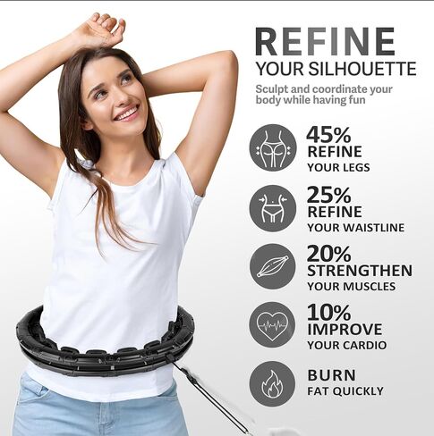 Experience Fitness Excellence with Our Infinity Hoop Plus Size – Weighted Hula Hoop for Weight Loss – Hula Hoop Exercise Ring with ABS and Quality Wheels – for All The Sizes and Levels in Saudi Arabia