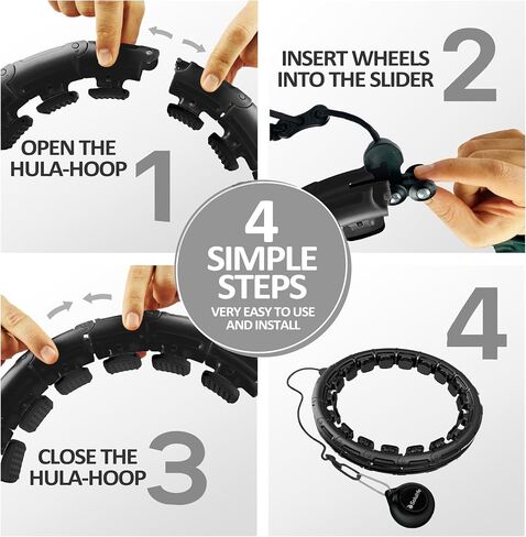 Experience Fitness Excellence with Our Infinity Hoop Plus Size – Weighted Hula Hoop for Weight Loss – Hula Hoop Exercise Ring with ABS and Quality Wheels – for All The Sizes and Levels in Saudi Arabia