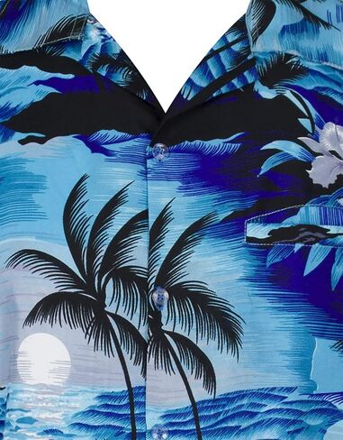 KING KAMEHA Funky Hawaiian Shirt, Shortsleeve, Surf, Yellow Brownish, XL in Saudi Arabia