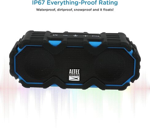 Altec Lansing LifeJacket Mini - Waterproof Bluetooth Speaker with Lights, Portable Wireless Speaker for Pool, Beach, Hiking, Sports, Camping, 16 Hour Playtime, Floats in Water in Saudi Arabia