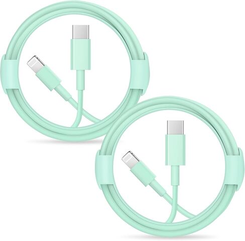 كيبل شحن سريع لايفون [معتمد من ابل] كيبل USB-C الى لايتنينج (6.6 قدم) شحن سريع متوافق مع ايفون 14/14 بلس/14 برو/14 برو ماكس/13/13 برو/12/12 برو/ايباد (بينك) in Kuwait