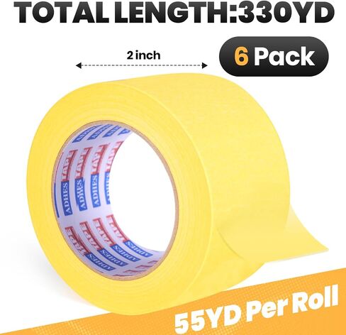 Colored Masking Tape Painters Tape Painting Tape Rolls, Art Paper Tape, for Labeling, DIY Decorative, 1 Inch X 55 Yds, 6 Roll in Saudi Arabia