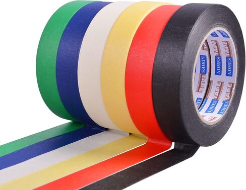 Colored Masking Tape Painters Tape Painting Tape Rolls, Art Paper Tape, for Labeling, DIY Decorative, 1 Inch X 55 Yds, 6 Roll in Saudi Arabia