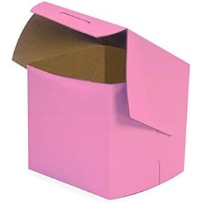 6 pack Cake Boxes Cake Carry Boxes Disposable Cake boxes Pink 10 x 10 x 5 MADE IN USA