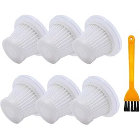 6 Pack HEPA Filter Replacement Compatible with KMM Handheld Car Vacuum Cleaner(Part to LT-117C),Auloea Mini Car Handheld Vacuum Cleaner(Part to V01/V06)