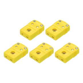 MECCANIXITY Mini K Type Thermocouple Wire Connectors Female Plug Adapter High Temperature 220°C(428°F) for Thermocouple Sensor Probe Green 2pcs