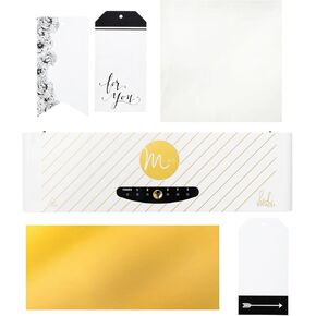 Heidi Swapp Minc-Wheel Applicator & Starter Kit,12 (6 Piece) White, Card Making Kit Minc Foiling Machine Minc Foil Machine Minc Card Making Tool Minc Laminator Machine Foil Minc Foil Sheets Gold Minc