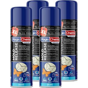 Magic Chems Silicone Mold Release Spray (16.9 fl oz / 500ml) Release Agent for Epoxy Resin and Candle Molds, Aerosol Silicone Spray (1 Pack Mega Size)