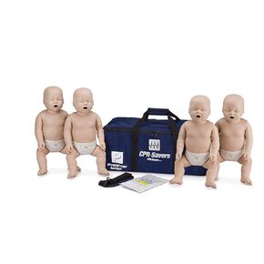 CPR Savers Prestan Professional Infant CPR Training Manikin with 2019 AHA Feedback Monitor, Medium Skin, 4-Pack, PP-IM-400M-MS