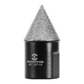 Diamond Beveling Chamfer Bit 0-2" (50mm) Countersink Drill Bits for Existing Holes Enlarging Shaping Trimming in Tile Marble Glass Granite Ceramic W/ 5/8"-11 Thread & 3/8" Hex Shank Adapter