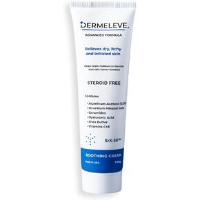 Dermeleve Steroid Free Anti-Itch Cream for Elderly Skin | Chronic Itch Dermatitis, Nerve Itch, Allergy, Hives, Psoriasis | 120g (1 Pack)