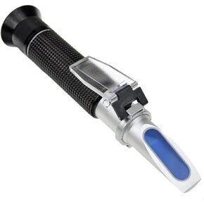 Alcohol Refractometer 0~80% for Liquor Spirit Alcohol Volume Percent Measurement with Automatic Temperature Compensation (ATC)